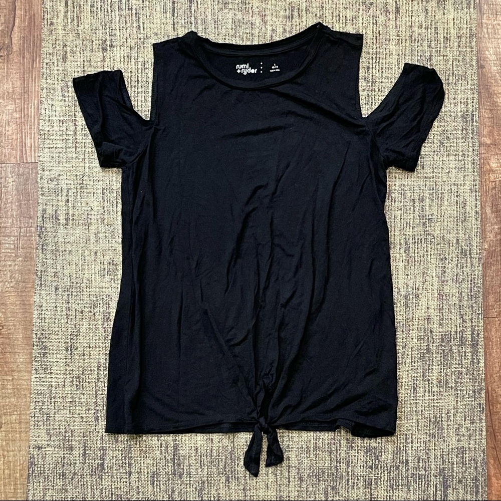 Rumi + Ryder Black Cold Shoulder Top